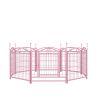 Dog Playpen Indoor 24 inch 8 Panels Metal Dog Pen Pet Dog Fence Outdoor Exercise Pen with Doors