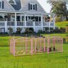 Dog Playpen Indoor 24 inch 8 Panels Metal Dog Pen Pet Dog Fence Outdoor Exercise Pen with Doors